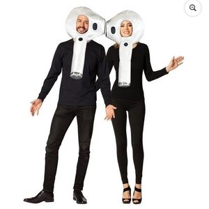 Rasta Ear Bud Couples Halloween Costume NEW White One Size